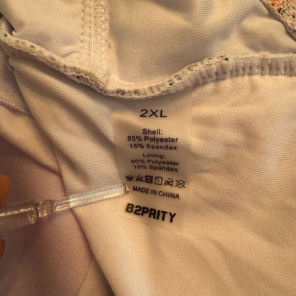 B2prity Women's One Piece Swimdress Swimsuit Tummy Control Floral XXL 2XL NWT - Picture 7 of 8